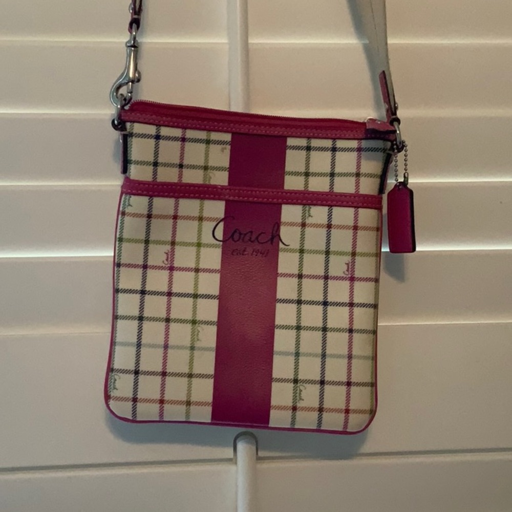 Plaid Coach Crossbody Purse